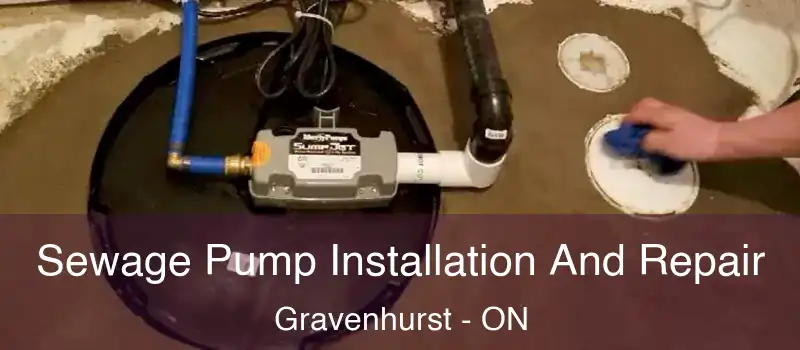 Sewage Pump Installation And Repair Gravenhurst - ON
